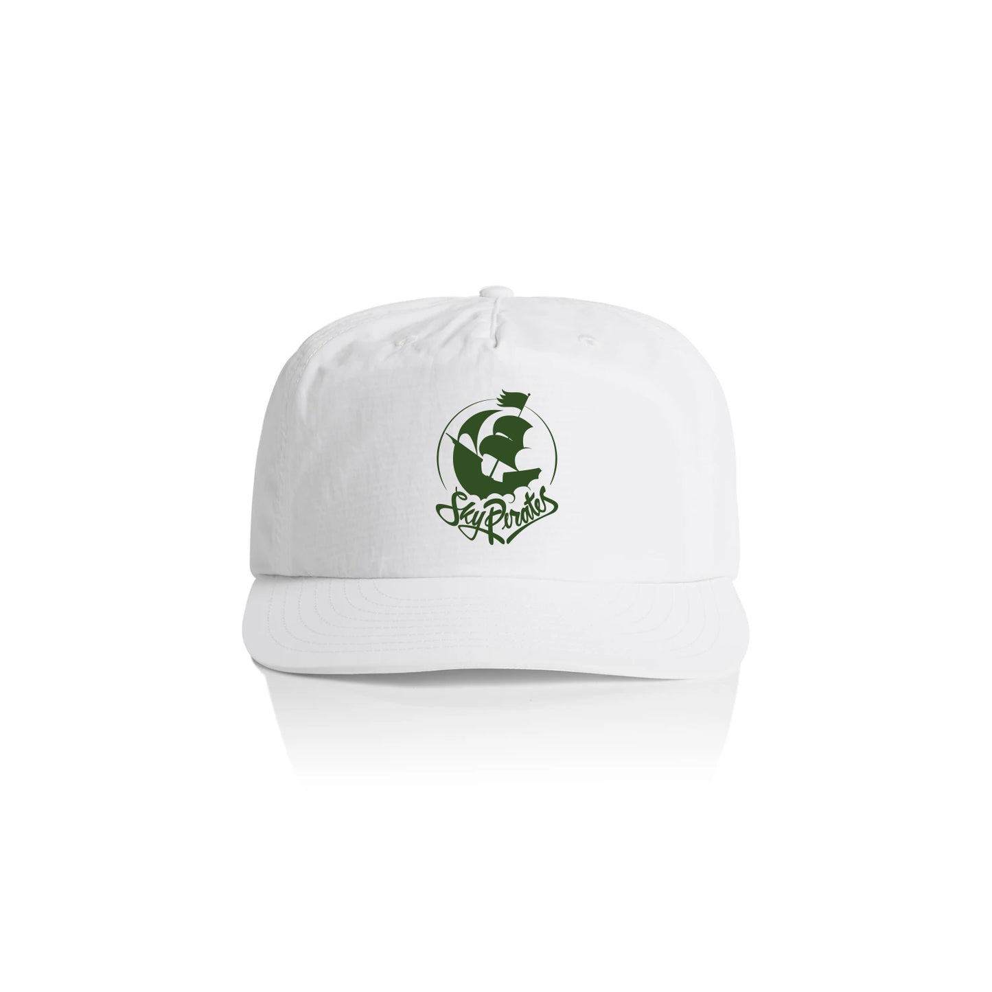 White & Green Surf Cap