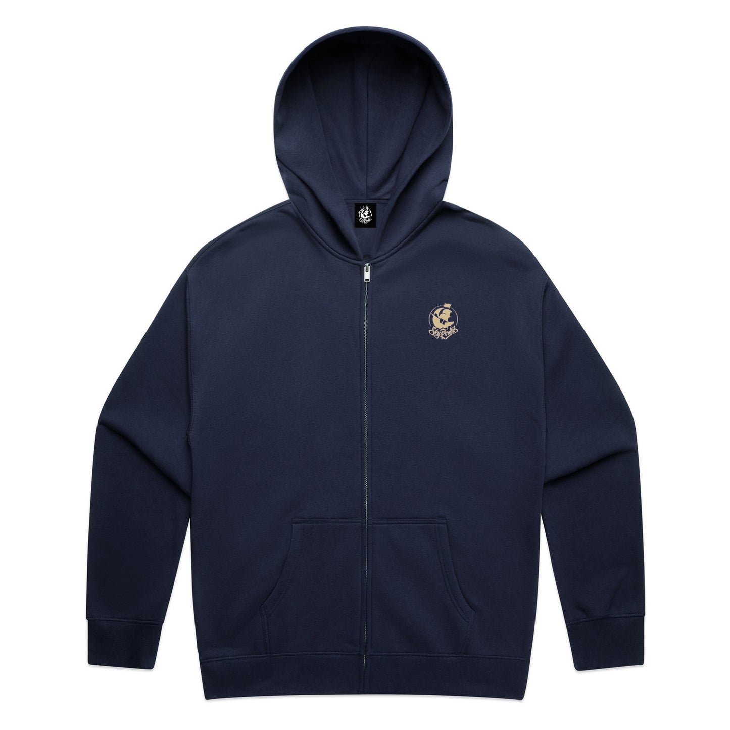 Navy & Gold Zip Hood