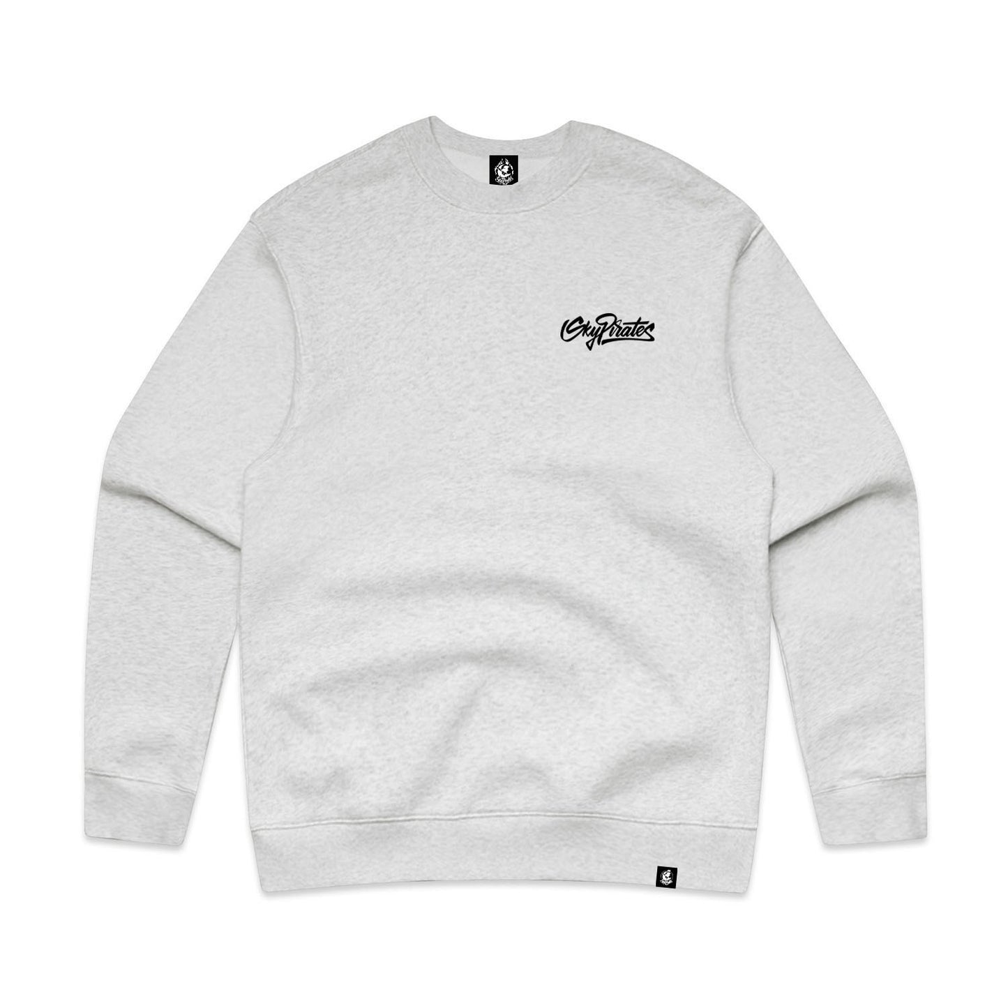 Cloud & Black Embroidered Crew