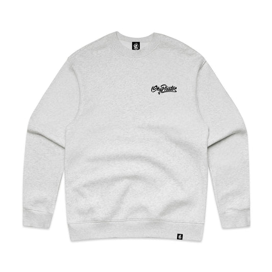 Cloud & Black Embroidered Crew
