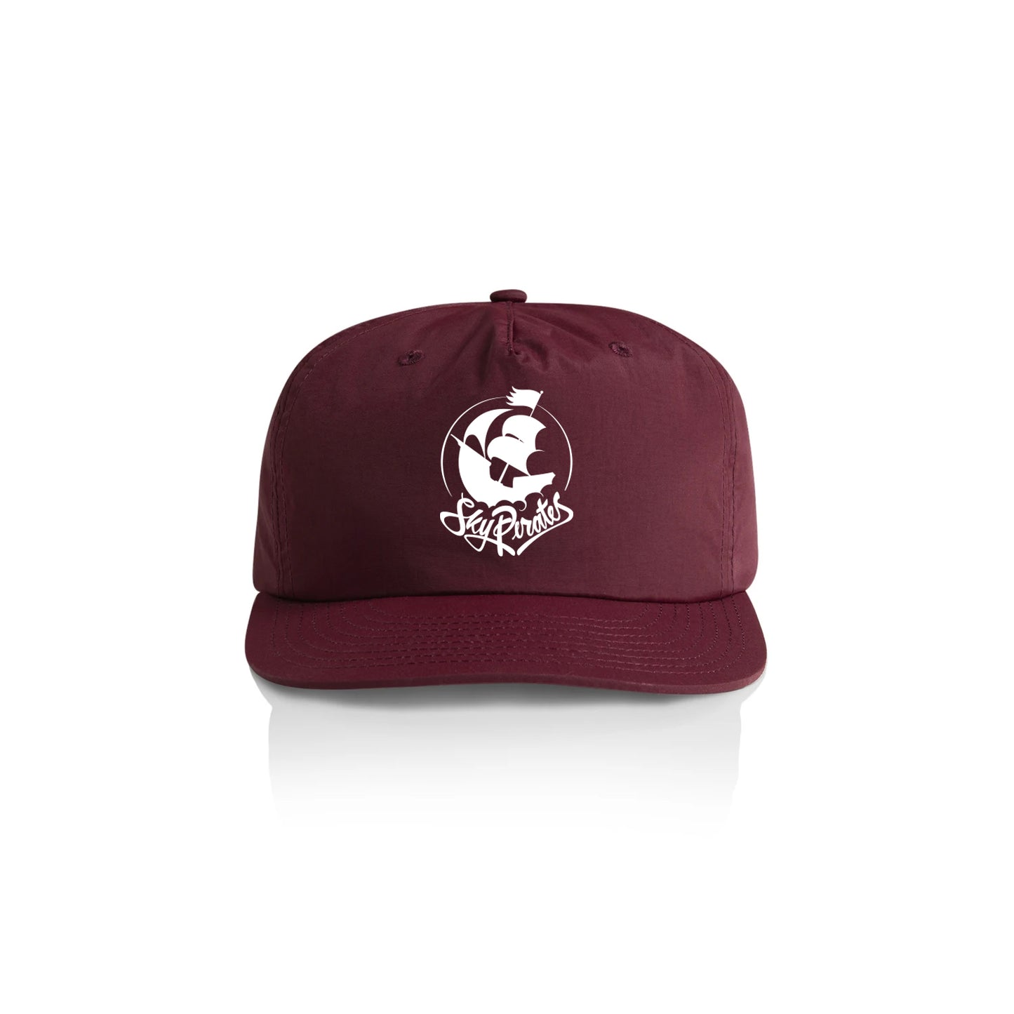 Burgundy & White Surf Cap