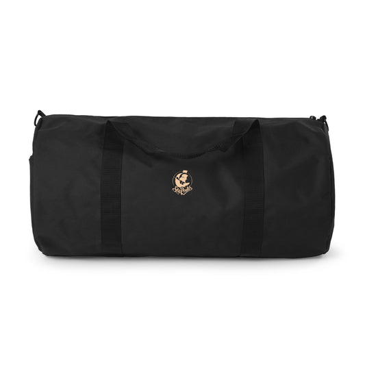 Black & Gold Embroidered Duffel Bag