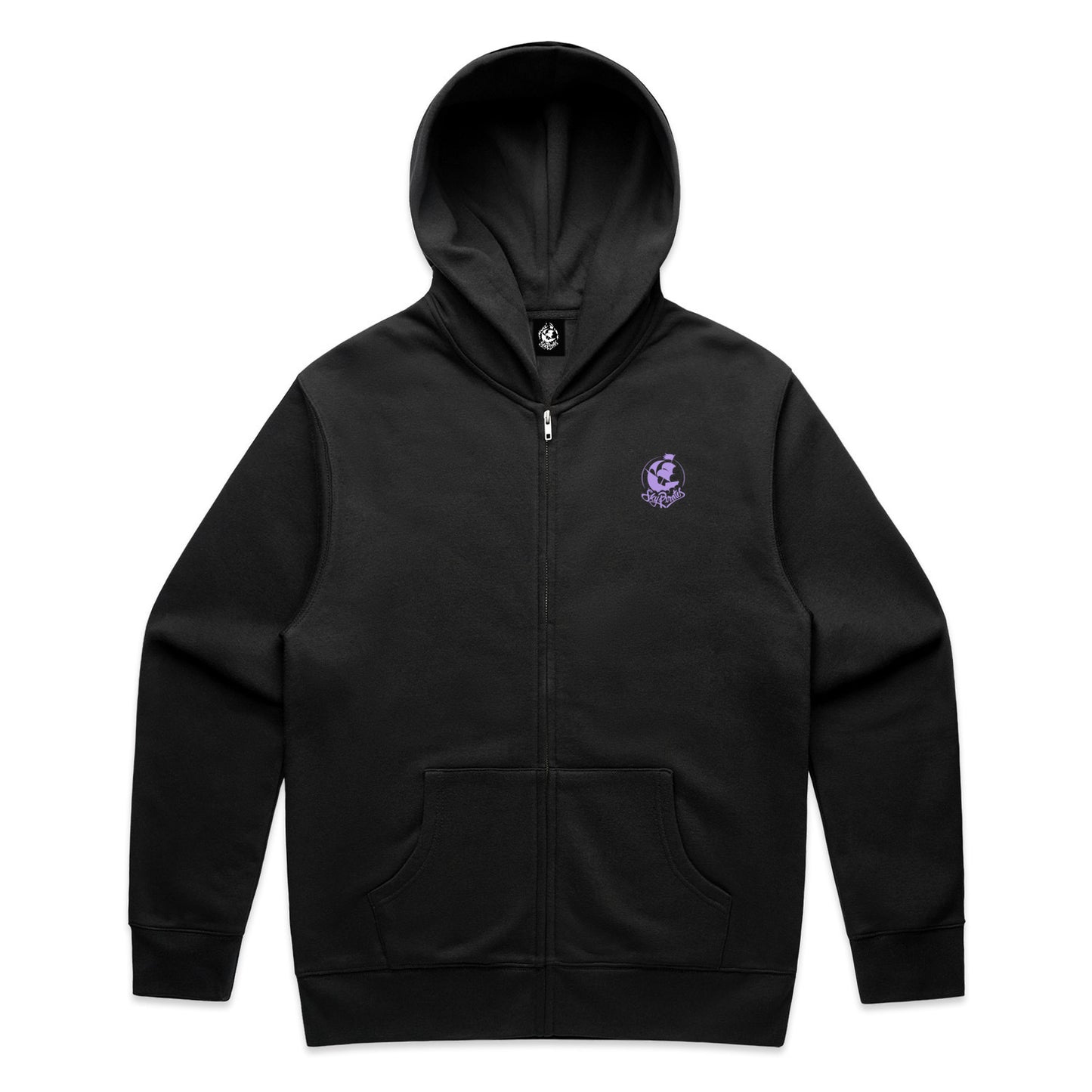 Black & Purple Zip Hood
